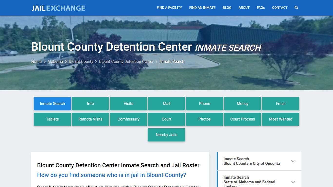 Blount County Detention Center Inmate Search - Jail Exchange